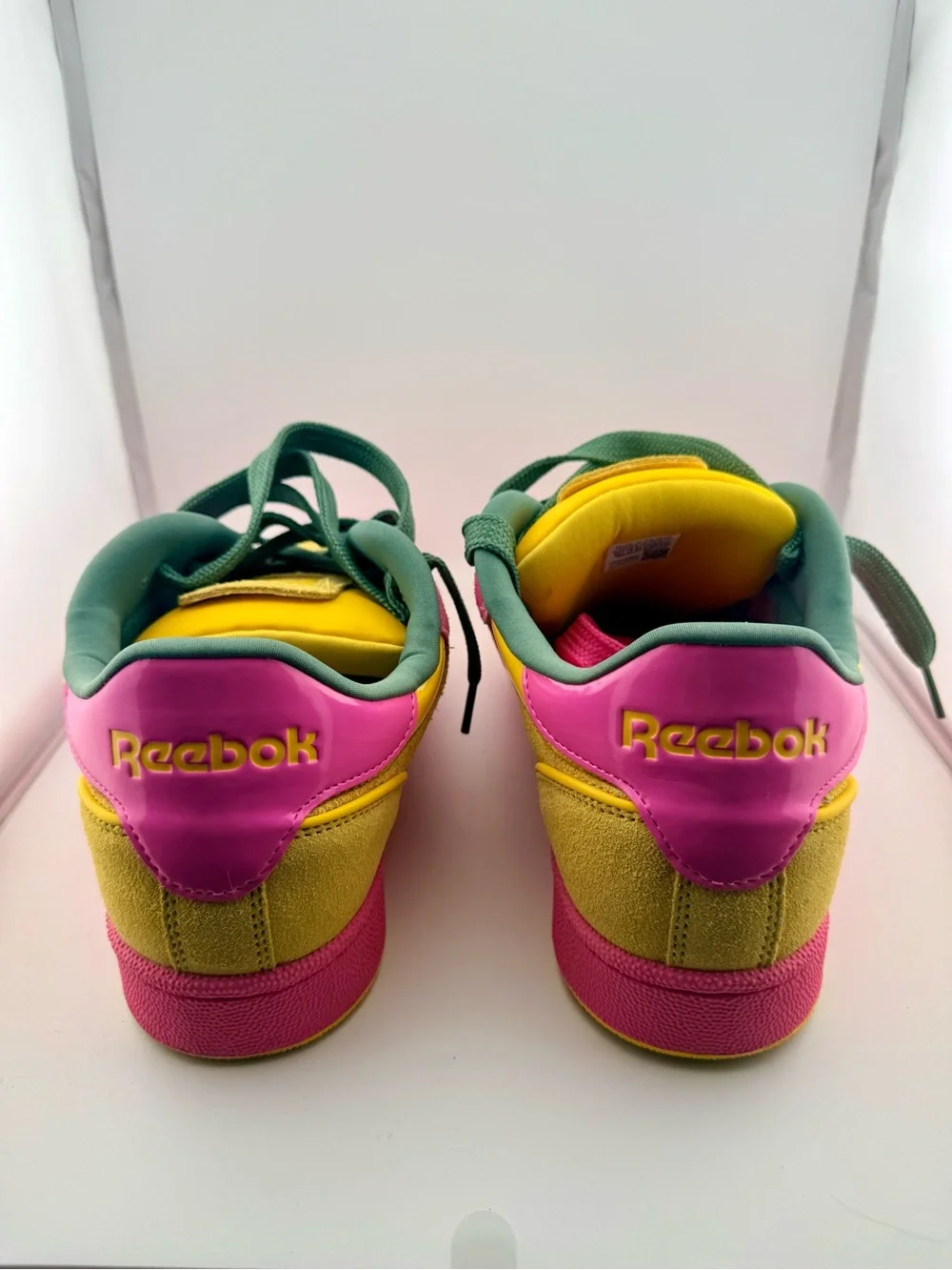 Reebok Classic Men's Pink & Yellow Low-Top Sneakers